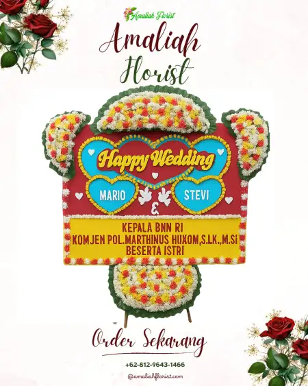 Papan Bunga Pernikahan Simomulyo Baru